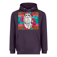 Plum Western Ragdoll Cat Heavyweight Hoodie - LillyAllenDesigns