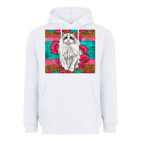 White Western Ragdoll Cat Heavyweight Hoodie - LillyAllenDesigns