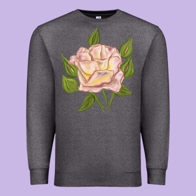 Life's Little Pleasures Rose Premium Sweatshirt Designed By Lillyallendesigns