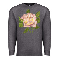 Charcoal Heather Life's Little Pleasures Rose Premium Sweatshirt - LillyAllenDesigns