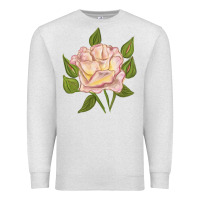 Oatmeal Heather Life's Little Pleasures Rose Premium Sweatshirt - LillyAllenDesigns