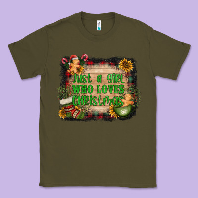 Just A Girl Who Loves Christmas Classic Tee Designed By Adodesignshop