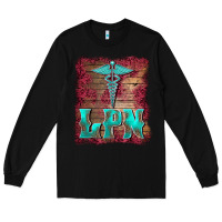 Black licensed practical nurse medical symbol  background Long Sleeve Tee - BarkalooDesign