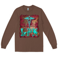 Chestnut licensed practical nurse medical symbol  background Long Sleeve Tee - BarkalooDesign