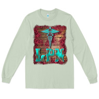 Matcha licensed practical nurse medical symbol  background Long Sleeve Tee - BarkalooDesign
