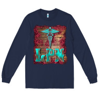 Navy licensed practical nurse medical symbol  background Long Sleeve Tee - BarkalooDesign