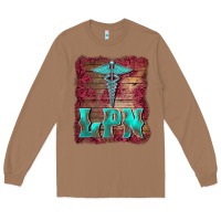 Toasted Coconut licensed practical nurse medical symbol  background Long Sleeve Tee - BarkalooDesign