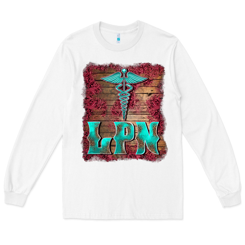 Licensed Practical Nurse Medical Symbol  Background Long Sleeve Tee by BarkalooDesign | Teevron