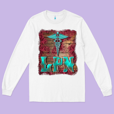 Licensed Practical Nurse Medical Symbol  Background Long Sleeve Tee Designed By Barkaloodesign