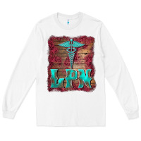 White licensed practical nurse medical symbol  background Long Sleeve Tee - BarkalooDesign