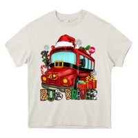 Cream christmas bus driver Heavy Core Tee - Zillion Design Studio