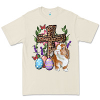 Bone Easter bunny and floral cross Premium Tee - RanaPortraitStore