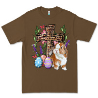Cacao Easter bunny and floral cross Premium Tee - RanaPortraitStore