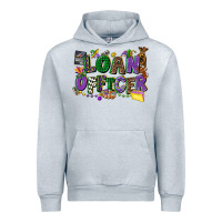 Heather Grey loan officer mardi gras cowgirl Urban Hoodie - CowGirlArtShop