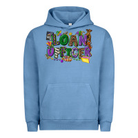 Pigment Pebble Blue loan officer mardi gras cowgirl Urban Hoodie - CowGirlArtShop