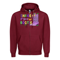 Burgundy shake your bootie mardi gras Zipper Hoodie - MaliasSmallBusiness
