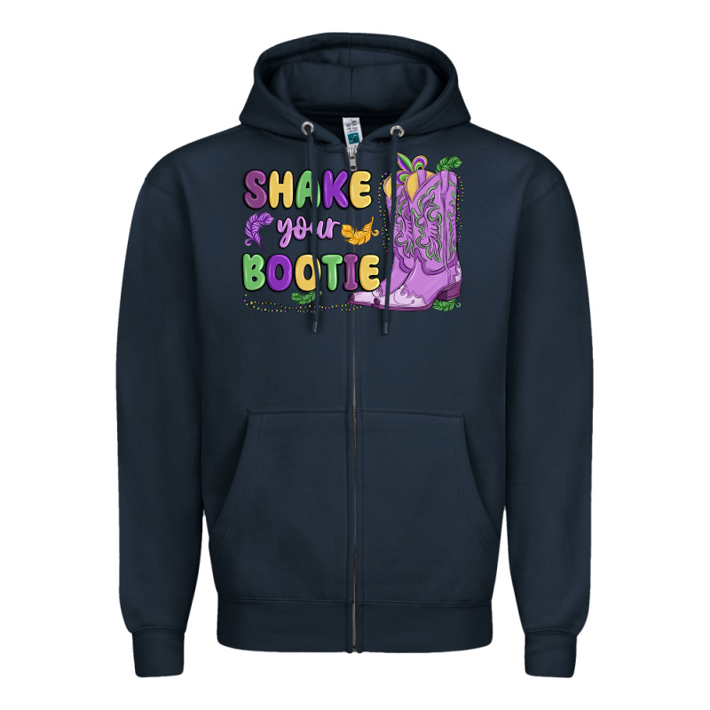 Shake Your Bootie Mardi Gras Zipper Hoodie by MaliasSmallBusiness | Teevron