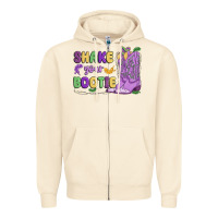 Sandshell shake your bootie mardi gras Zipper Hoodie - MaliasSmallBusiness