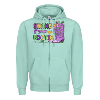 Seafoam shake your bootie mardi gras Zipper Hoodie - MaliasSmallBusiness