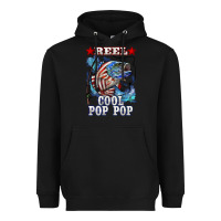 Black reel cool pop pop american flag bass Heavyweight Hoodie - LillyAllenDesigns