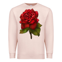 Pale Pink Oklahoma Rose Illustrations Premium Sweatshirt - LillyAllenDesigns