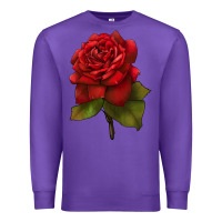 Purple Oklahoma Rose Illustrations Premium Sweatshirt - LillyAllenDesigns
