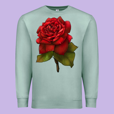Oklahoma Rose Illustrations Premium Sweatshirt Designed By Lillyallendesigns