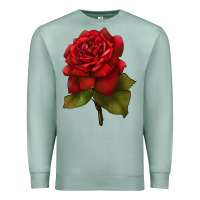 Seafoam Oklahoma Rose Illustrations Premium Sweatshirt - LillyAllenDesigns