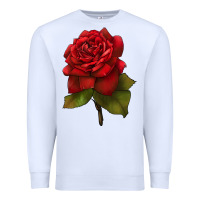 White Oklahoma Rose Illustrations Premium Sweatshirt - LillyAllenDesigns