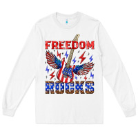 White freedom rocks Long Sleeve Tee - NancyCooperArtShop