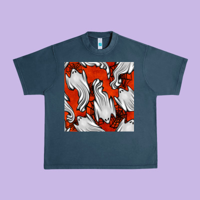 Flying Ghosts Seamless Pattern Urban Heavy Tee Designed By Bundleandbundleshop