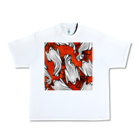 White flying ghosts seamless pattern Urban Heavy Tee - BundleAndBundleShop