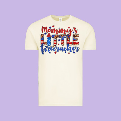 Mommy’s Little Firecracker Vintage Tee Designed By Jahusdesignshop