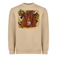 Mushroom red angus cowhide sunflower Heavyweight Sweatshirt - JahusDesignShop