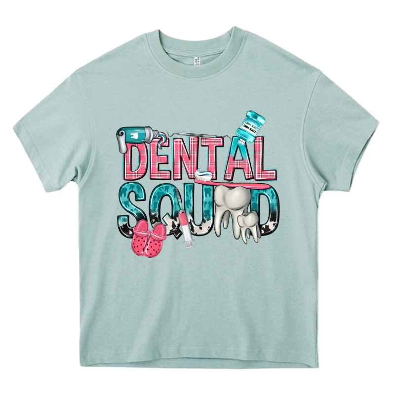 Dental Squad With Cowhide Heavy Core Tee by texasbilliewilder | Teevron