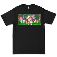 Black Spring Easter Bunny Premium Tee - RanaPortraitStore