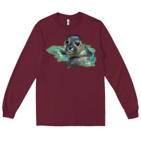 Sea Seal Face Illustrations Long Sleeve Tee | Teevron
