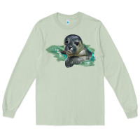 Matcha Sea Seal Face Illustrations Long Sleeve Tee - LillyAllenDesigns