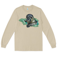 Mushroom Sea Seal Face Illustrations Long Sleeve Tee - LillyAllenDesigns