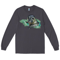 Smoke Sea Seal Face Illustrations Long Sleeve Tee - LillyAllenDesigns