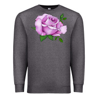 Charcoal Heather Life's Little Pleasures Rose Premium Sweatshirt - LillyAllenDesigns