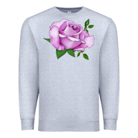Heather Grey Life's Little Pleasures Rose Premium Sweatshirt - LillyAllenDesigns