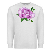 Oatmeal Heather Life's Little Pleasures Rose Premium Sweatshirt - LillyAllenDesigns
