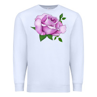 White Life's Little Pleasures Rose Premium Sweatshirt - LillyAllenDesigns