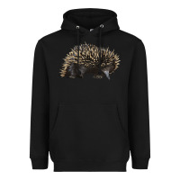 Black short beaked echidna Heavyweight Hoodie - LillyAllenDesigns