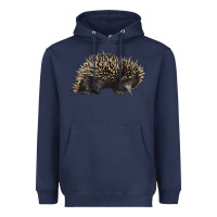 Navy short beaked echidna Heavyweight Hoodie - LillyAllenDesigns