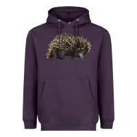 Plum short beaked echidna Heavyweight Hoodie - LillyAllenDesigns