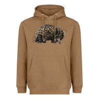 Toasted Coconut short beaked echidna Heavyweight Hoodie - LillyAllenDesigns