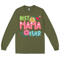 Army Green best mama ever Long Sleeve Tee - JahusDesignShop