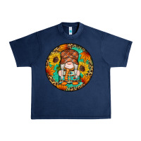 Navy fall gnomes round earrings 2 Urban Heavy Tee - Artiststas